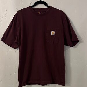 Carhartt Men's Burgundy Short Sleeve Tee